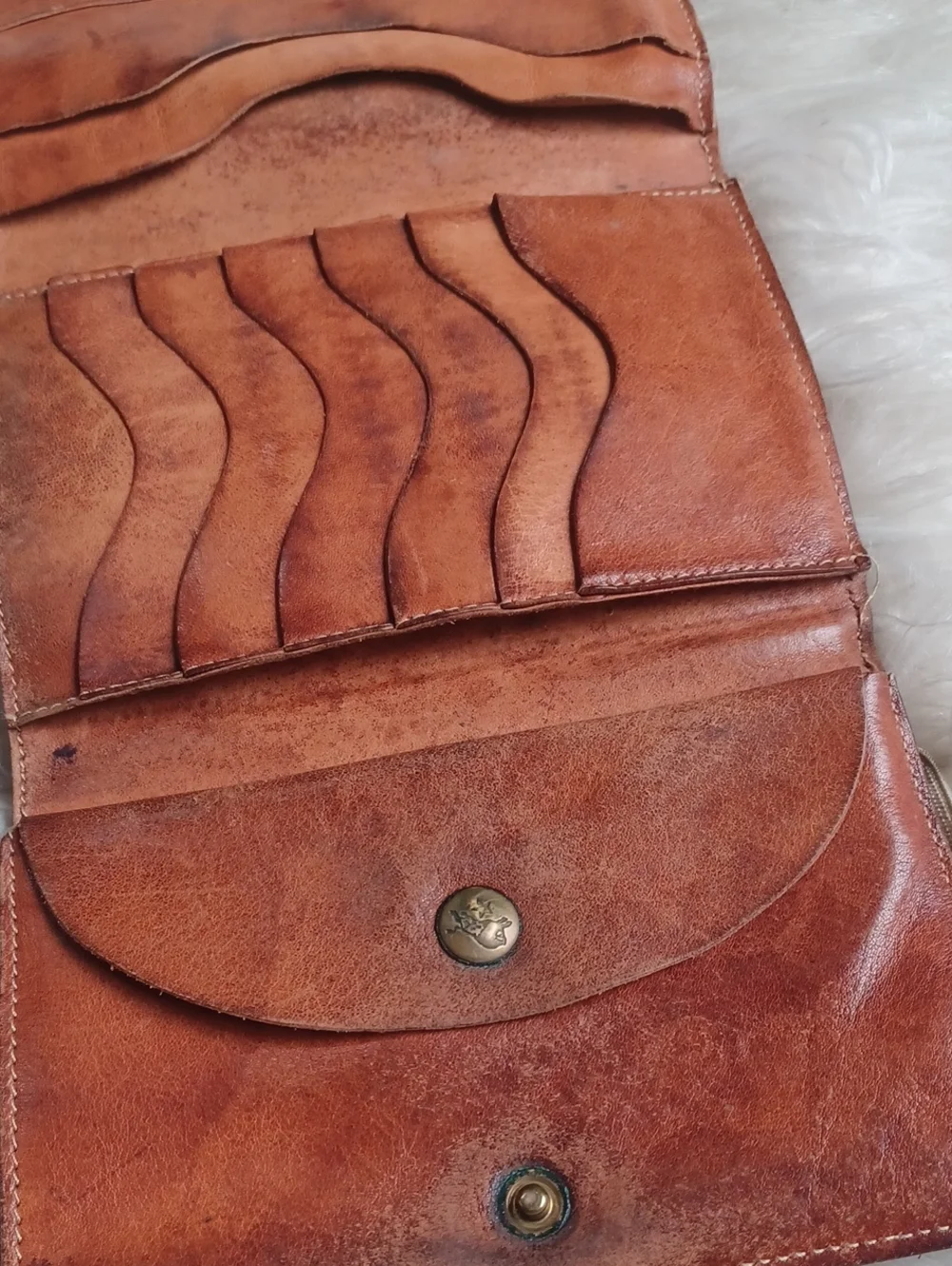 Vintage IL Bisonte Leather Wallet Made In Italy Expreslly For Bloomingdale's